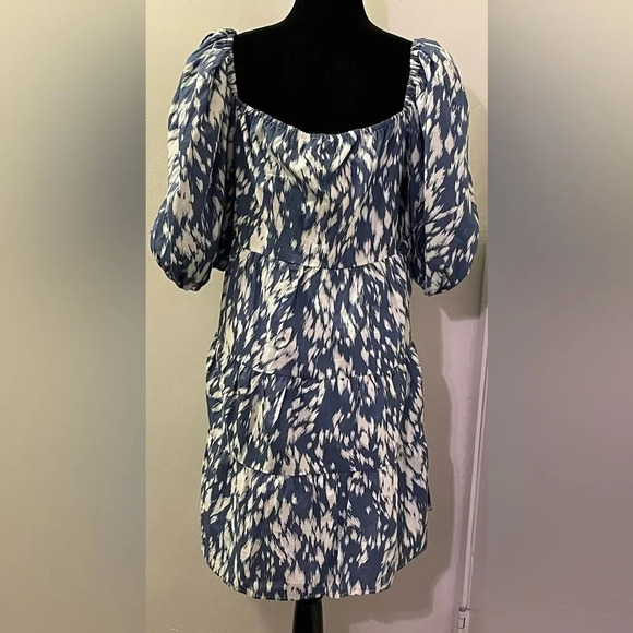 BLUE TASSEL by ANTHROPOLOGIE Floral‎ Tunic Mini Dress in Blue - Picture 5 of 9